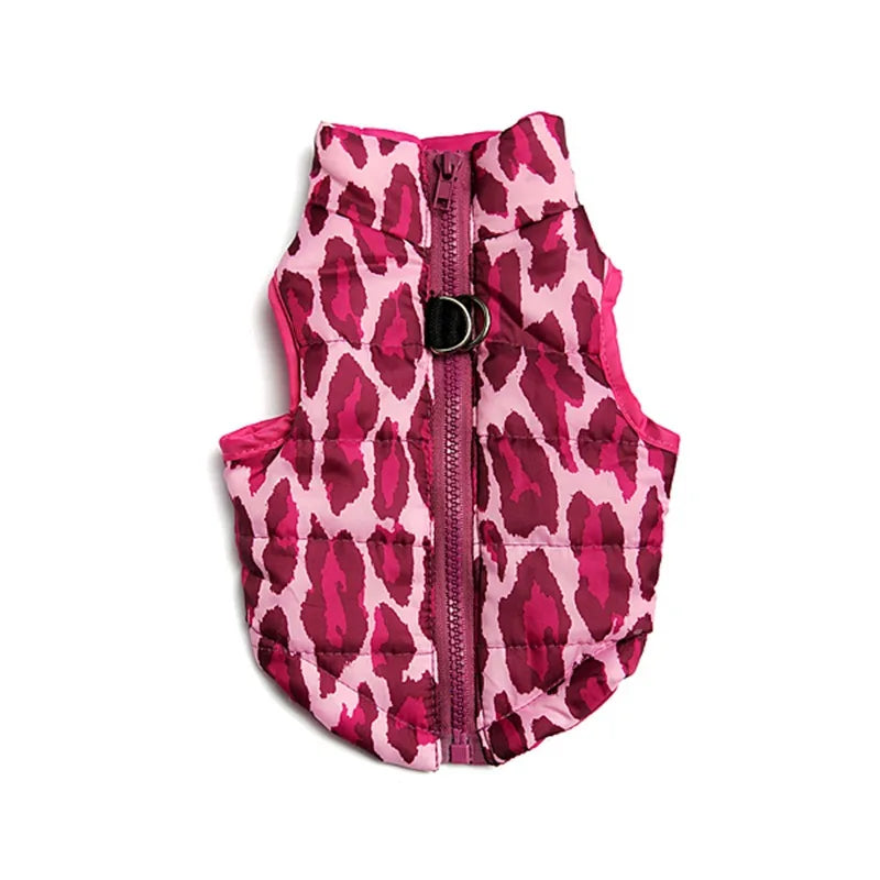 Dog Clothes Winter Camo Skull Butterfly Leopard Vest Coat Warm Pet Hoodie Jacket for Small Medium Dogs  Fashion Puppy Outfit