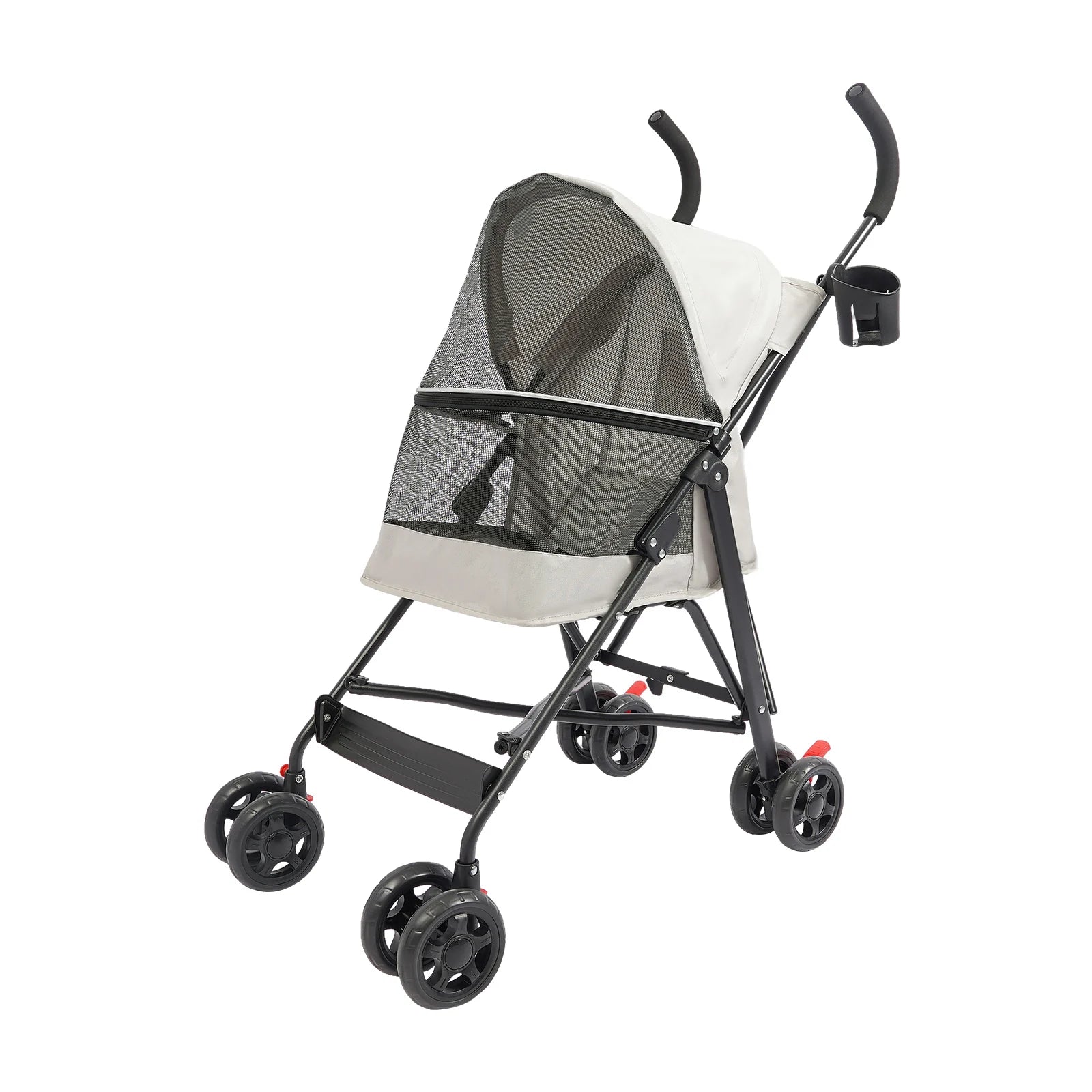 Pet Stroller Dogs And Cats Lightweight Foldable With 360 Wheels