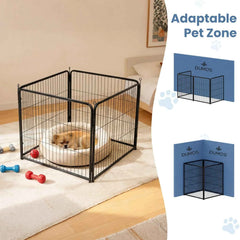 JHK 4 Panels Metal Dog Playpen Pet Fence 24 Inch to 40 Inch Foldable Large Dog Puppy ExercExercise for Yard Gate Camping Outdoor