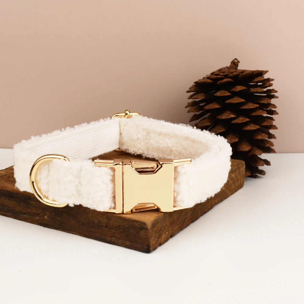 NONECN Personalized Dog Collar Harness Leash Set Custom Logo Bow