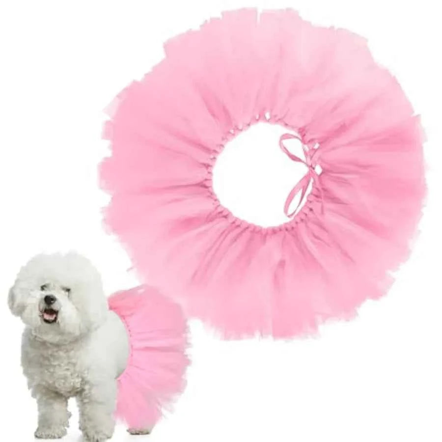 Elegant Silk Tutu Skirt For Dogs Puppies Ballerina Holiday Costume
