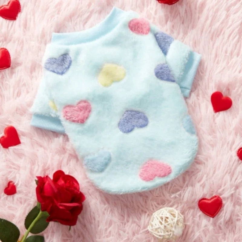 Soft Flannel Dog Vest Puppy Autumn Winter Warm Fleece Jacket