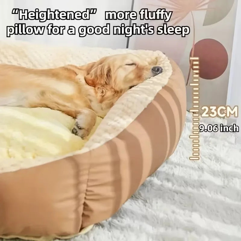 NONECN Comfortable Rectangular Dog Bed Removable Machine Washable Cover