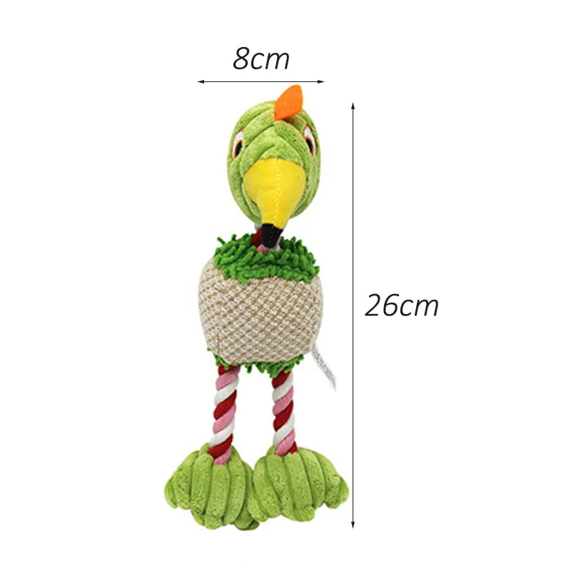 Plush Flamingo Squeaky Dog Toy For Small Dogs Chew Toy