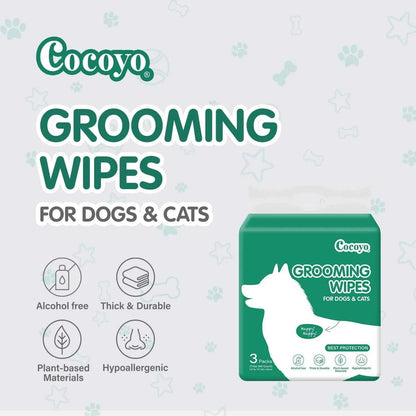 300 Pet Wipes for Dogs & Cats: Plant-Based, Hypoallergenic, Unscented for Paws, Body & Butt - Gentle Cleaning & Deodorizing