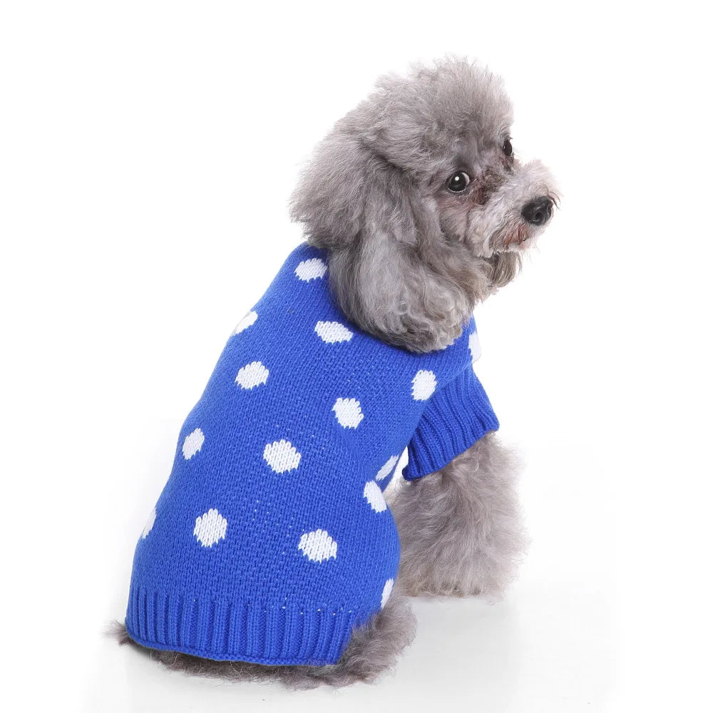 Dog Stripes Sweaters Winter Knitting Pet Sweater for Medium Large Dogs Christmas Elk Dog Clothes Labrador Pullovers Costume