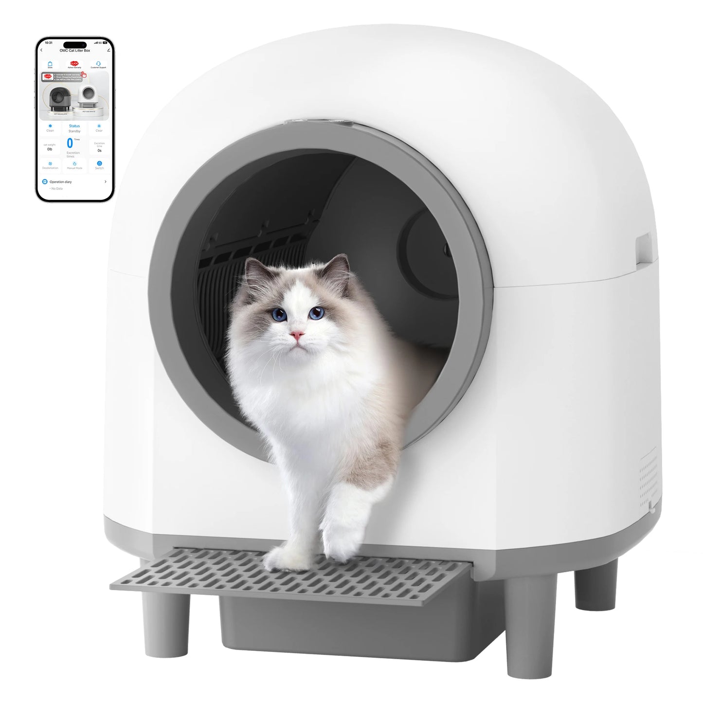 REDSASA OMC M1 SelfCleaningAutomaticCatLitterBox AppControlledSmartSystemWithRemoteMonitoring