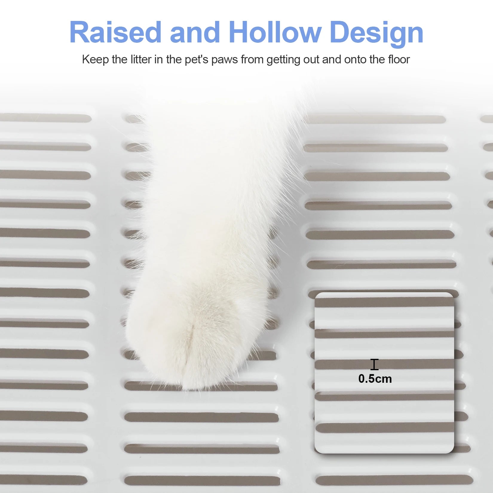 Foldable Space Saving Cat Litter Box With Front Entry Tray