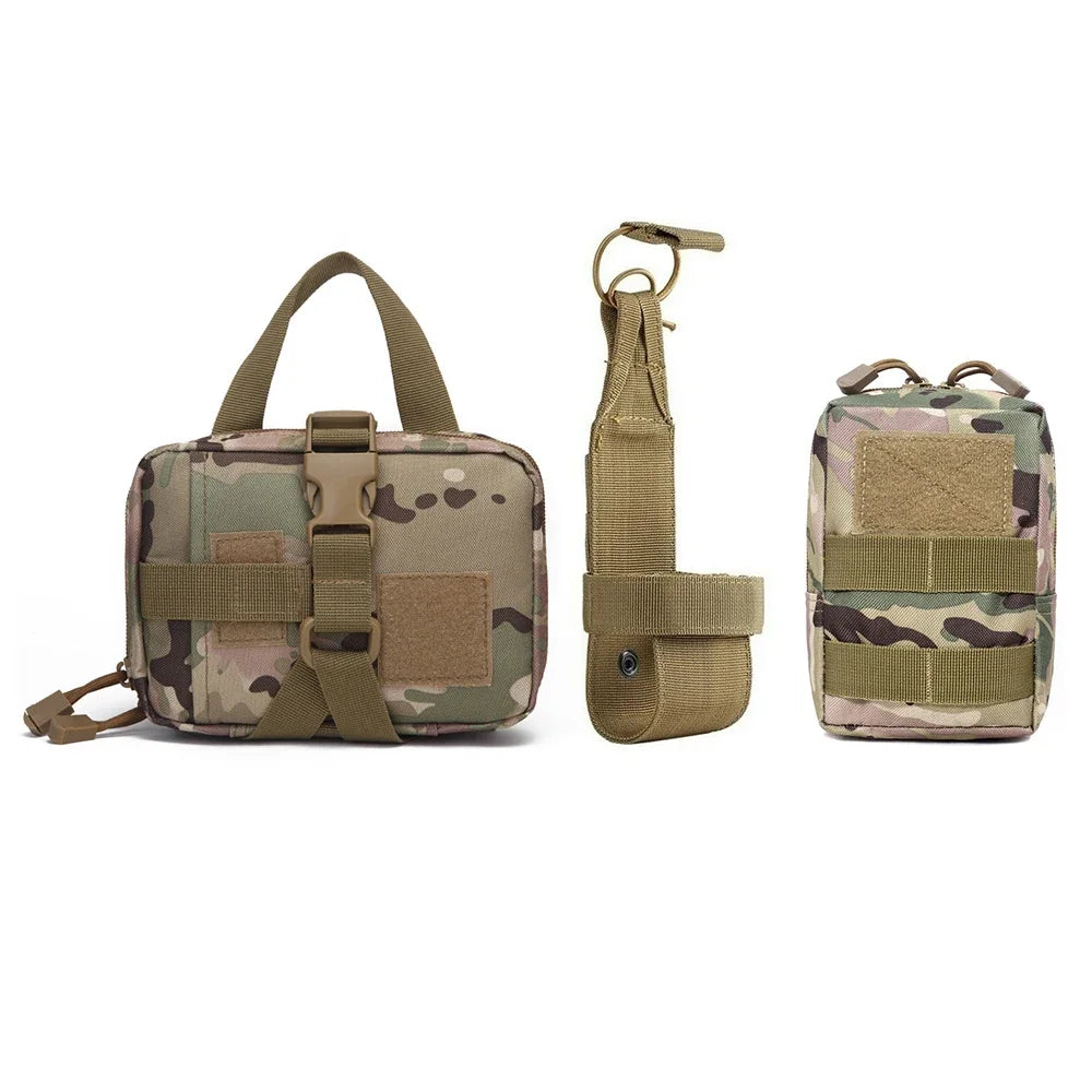 Dog Tactical Harness Pouch Set Military Molle Training Gear