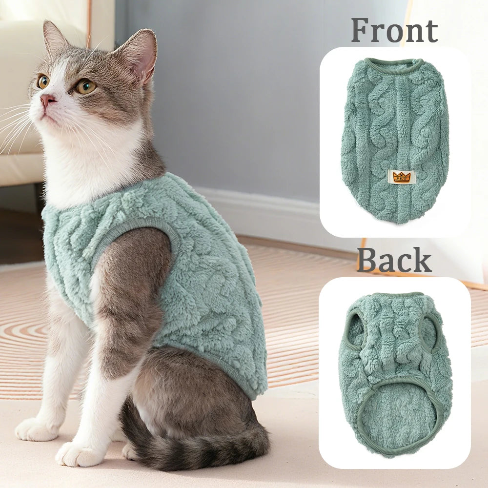 Winter Warm Fleece Pet Vest Coat For Small Cats Dogs