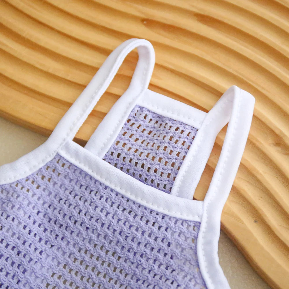 Mesh Strap Pet Princess Skirt Summer Small Dog Cat Thin Cool Breathable Simple Daily Walking Teddy Outfit