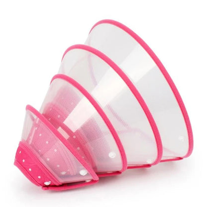 Closure Adjustable Pet Cone Collar For Dogs And Cats Recovery