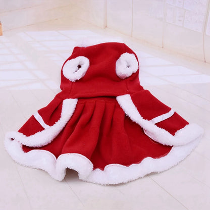 Christmas Dog Dresses For Small Dogs Autumn Winter Pet Dog Bow Tie Skirt Xmas Fancy Princess Puppy Dress Dog Costume
