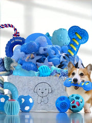 Resilient Dog Toy Set With Chew Balls And Rope Toys