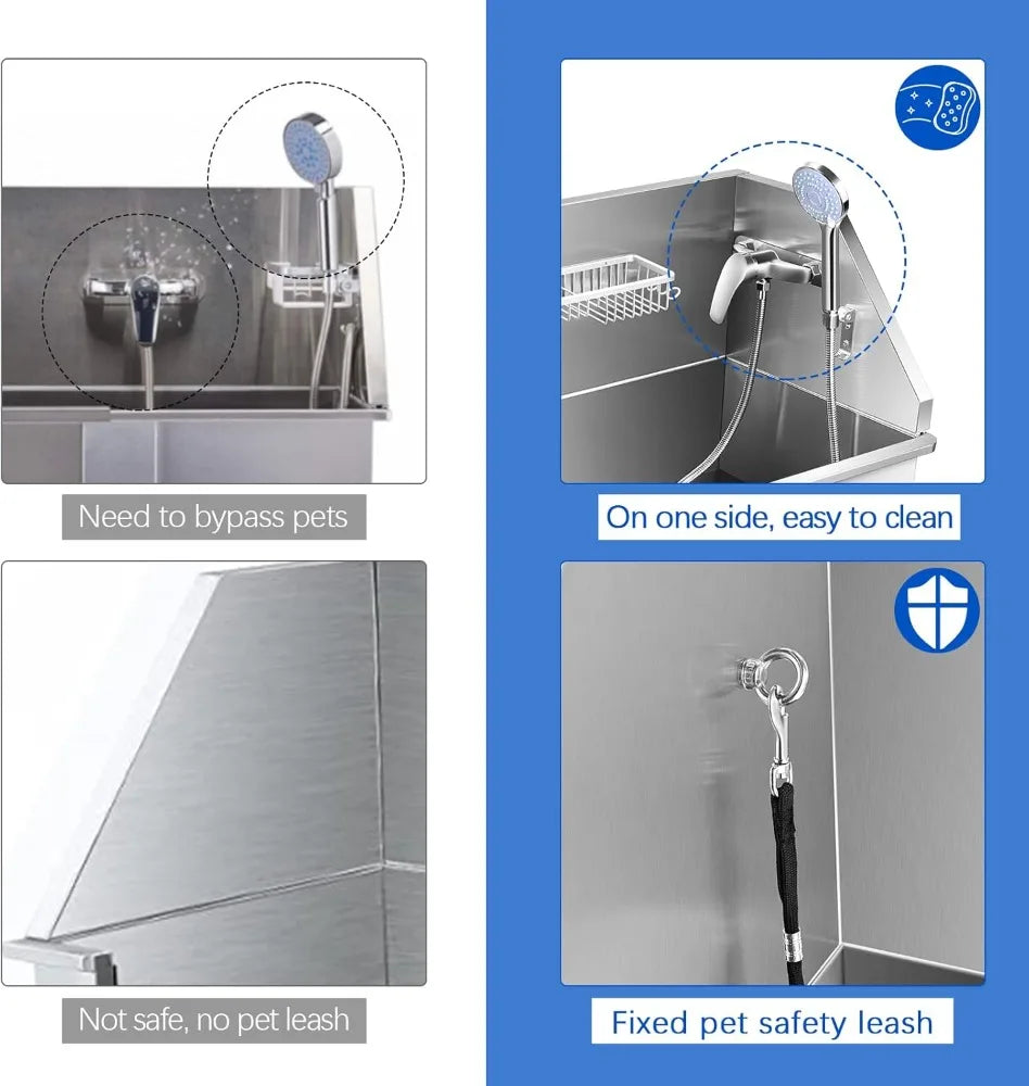 Dog Bathing Tub With Sliding Door For Small Dogs Home