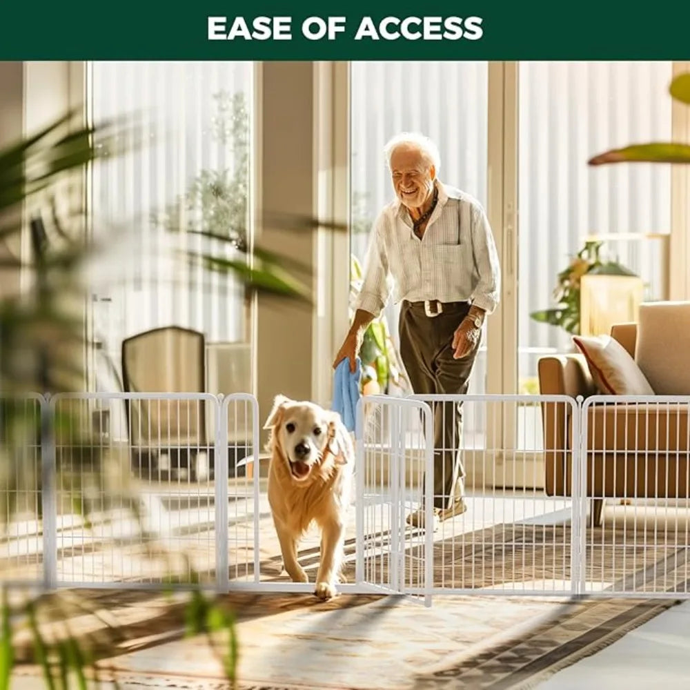 Homeplus Dog Playpen for Indoor Use - Stress-Free and Safe Play, Heavy Duty 32 Inch 16 Panels Dog Pen for Small and Medium Dogs