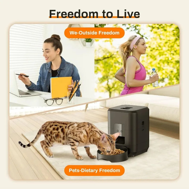Smart Pet Feeder Automatic 2L Cat Feeder Dog Slow Food Machine with Time Quantitative Automatic Cat Food Dispenser Cat Dog Bowl
