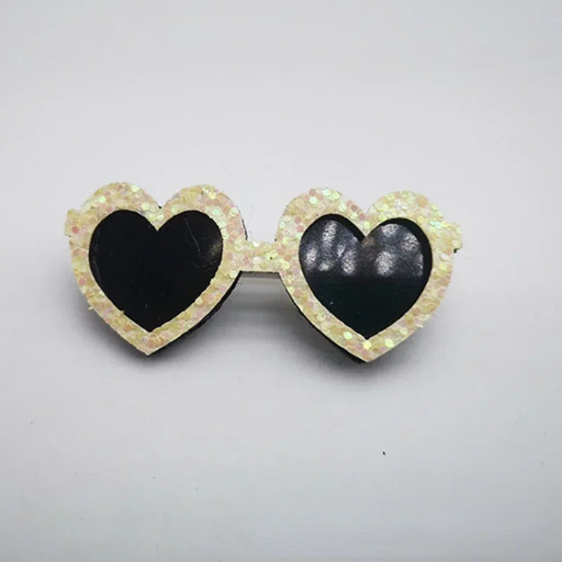 Ins New Pet Jewelry Dog Glasses Yorkshire Pet Love Diamond Glasses Hair Clip Dog Grooming Dog Sunglasses Cat Accessories