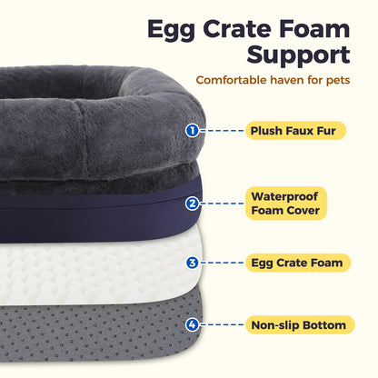 PAWZ Road Foldable Dog Bed Plush Sofa for Dogs Washable