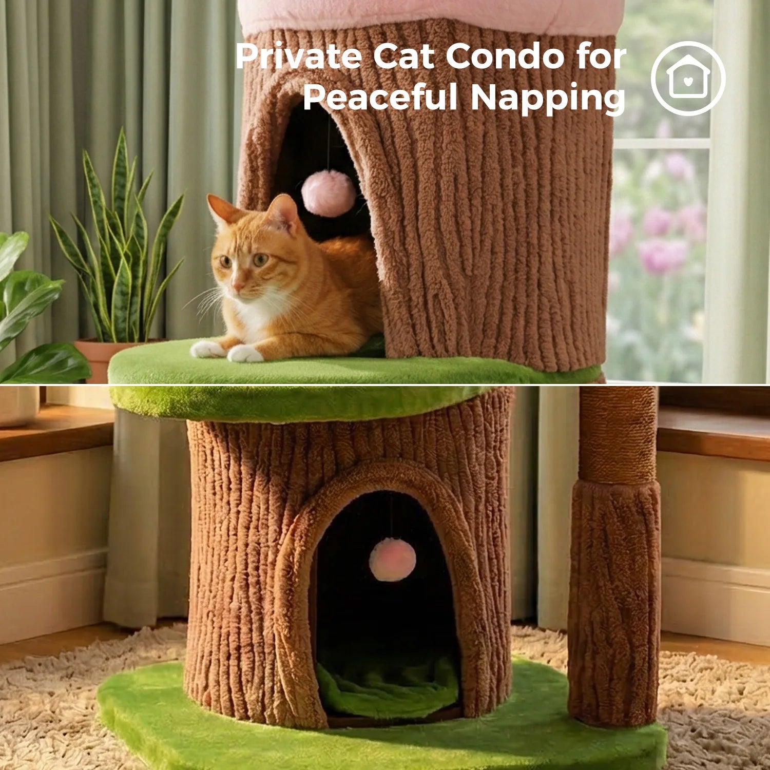 PAWZ Road Cat Tree Tower With Four Condos Luxury Indoor