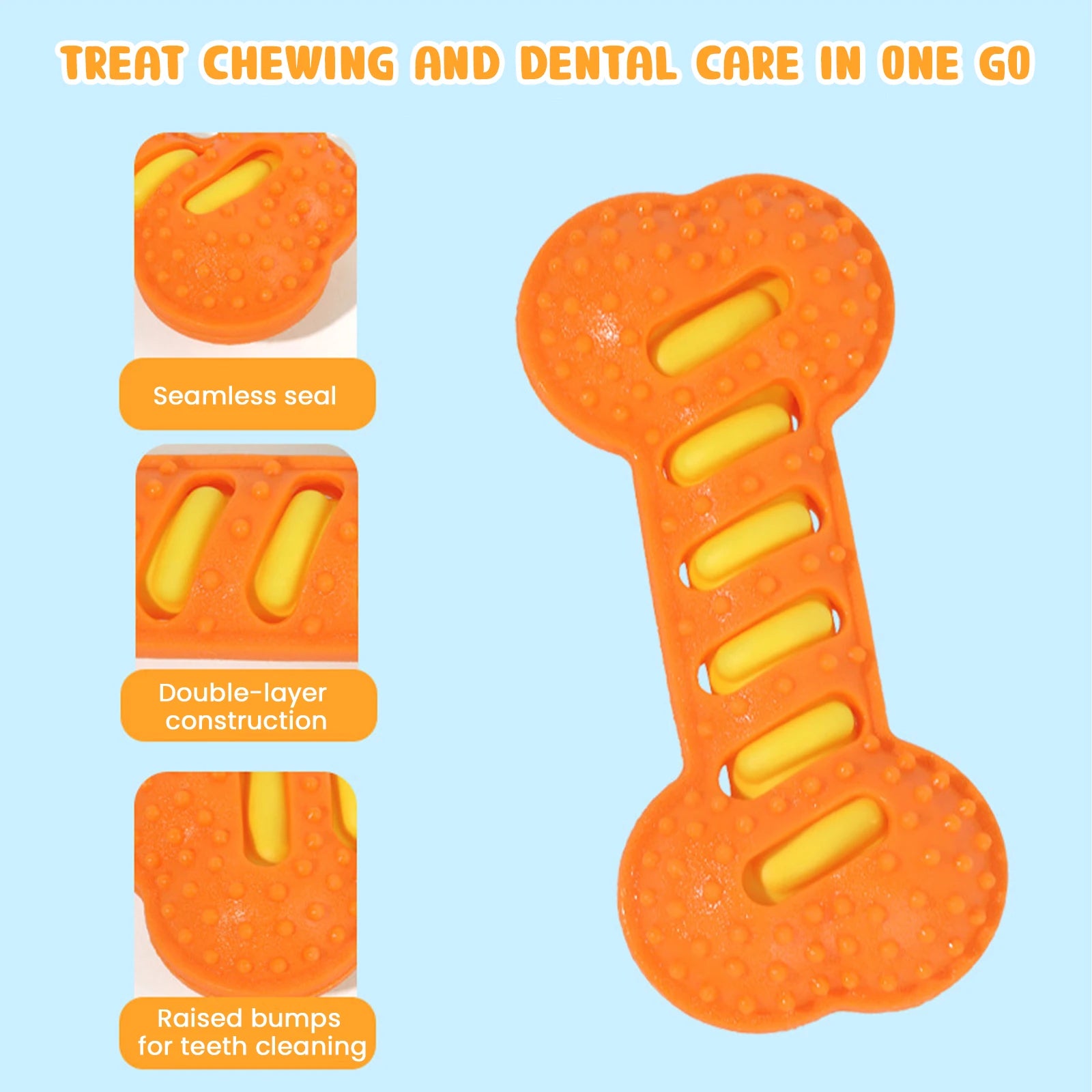 Alloet 3Pcs Teeth Cleaning Molar Stick Interactive Dog Chew Toy