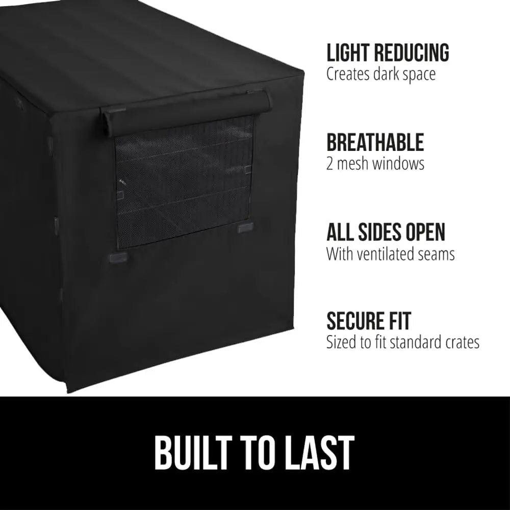Durable Dog Crate Cover Breathable Mesh Windows All Sides Open