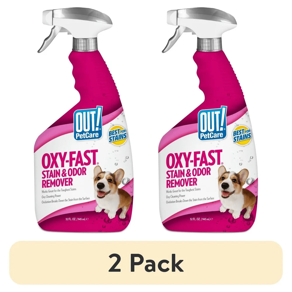 Oxygen Activated Pet Stain Odor Remover 32oz Pro-Bacteria Enzyme Formula Safe Pets Children Carpet Rugs Bedding Concrete