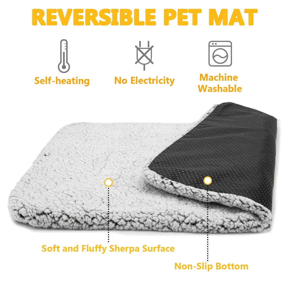 Self Heating Pet Pad With Thermal Core For Cats Dogs
