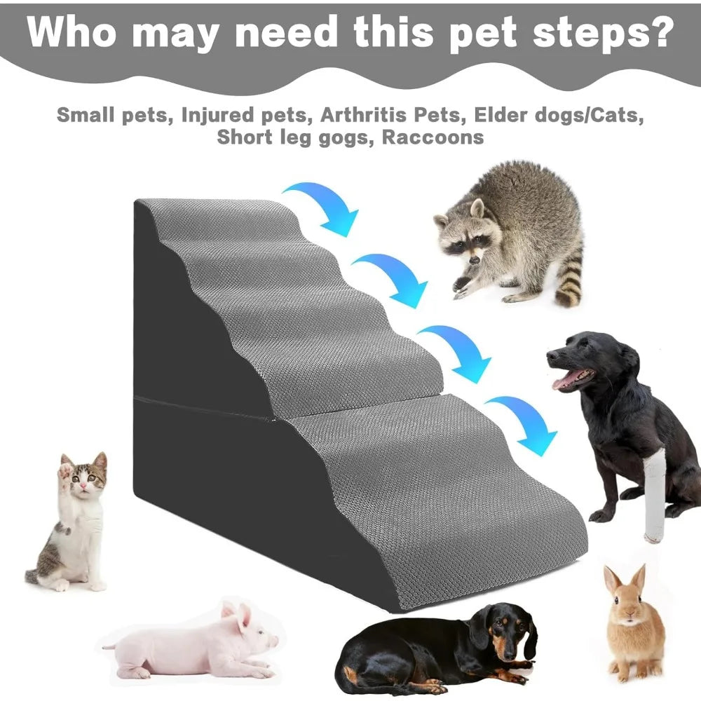 Premium Foam Dog Stairs For High Beds Durable Safe NonSlip