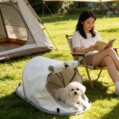 Foldable Pop Up Dog Cave Tent Waterproof Breathable Mesh Pet Shelter Outdoor