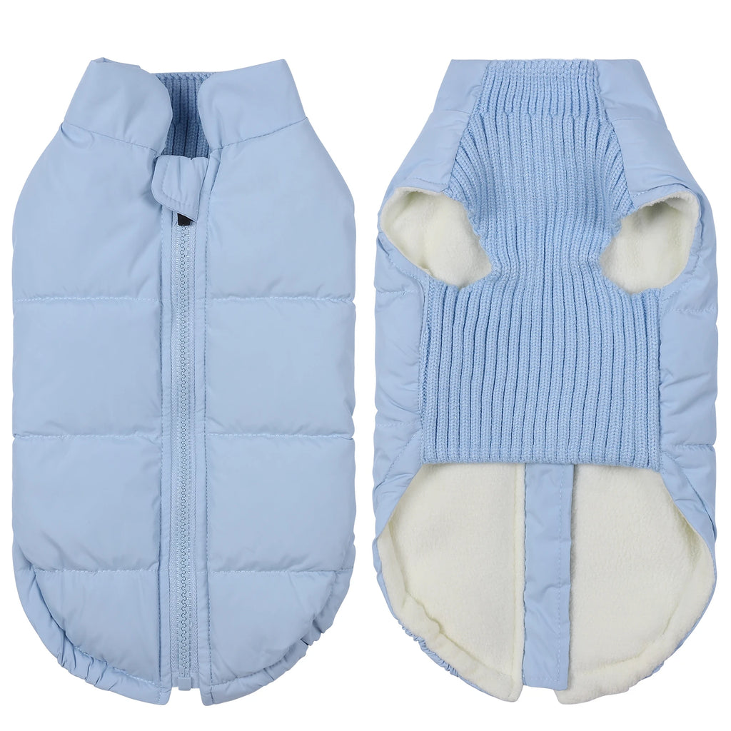 Pet Knitted Leisure Dog Clothes Autumn Winter Warm Vest Jacket With Zipper For Samll Medium Dog Chihuahua French Bulldog Coats
