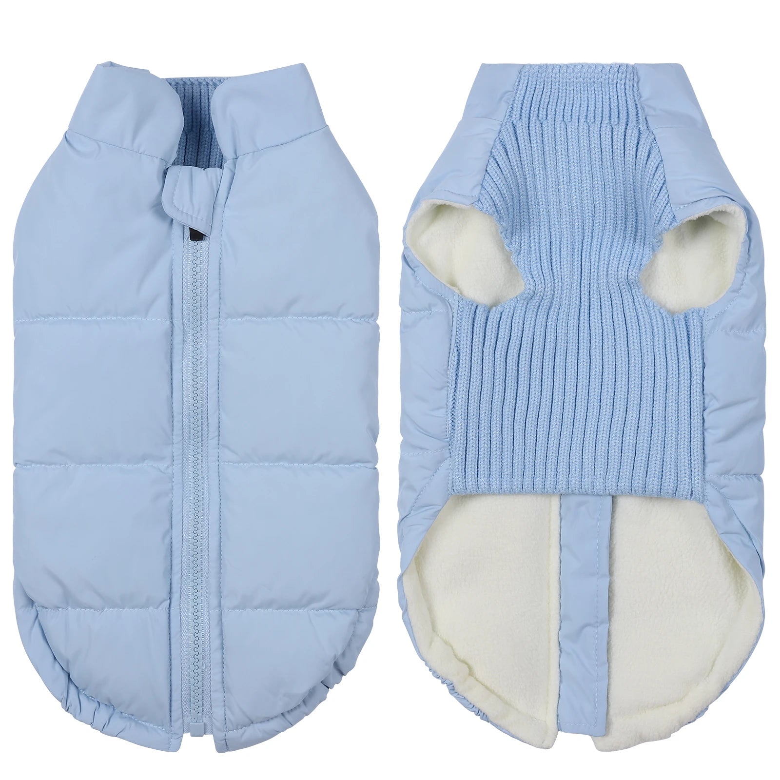 Pet Knitted Leisure Dog Clothes Autumn Winter Warm Vest Jacket With Zipper For Samll Medium Dog Chihuahua French Bulldog Coats