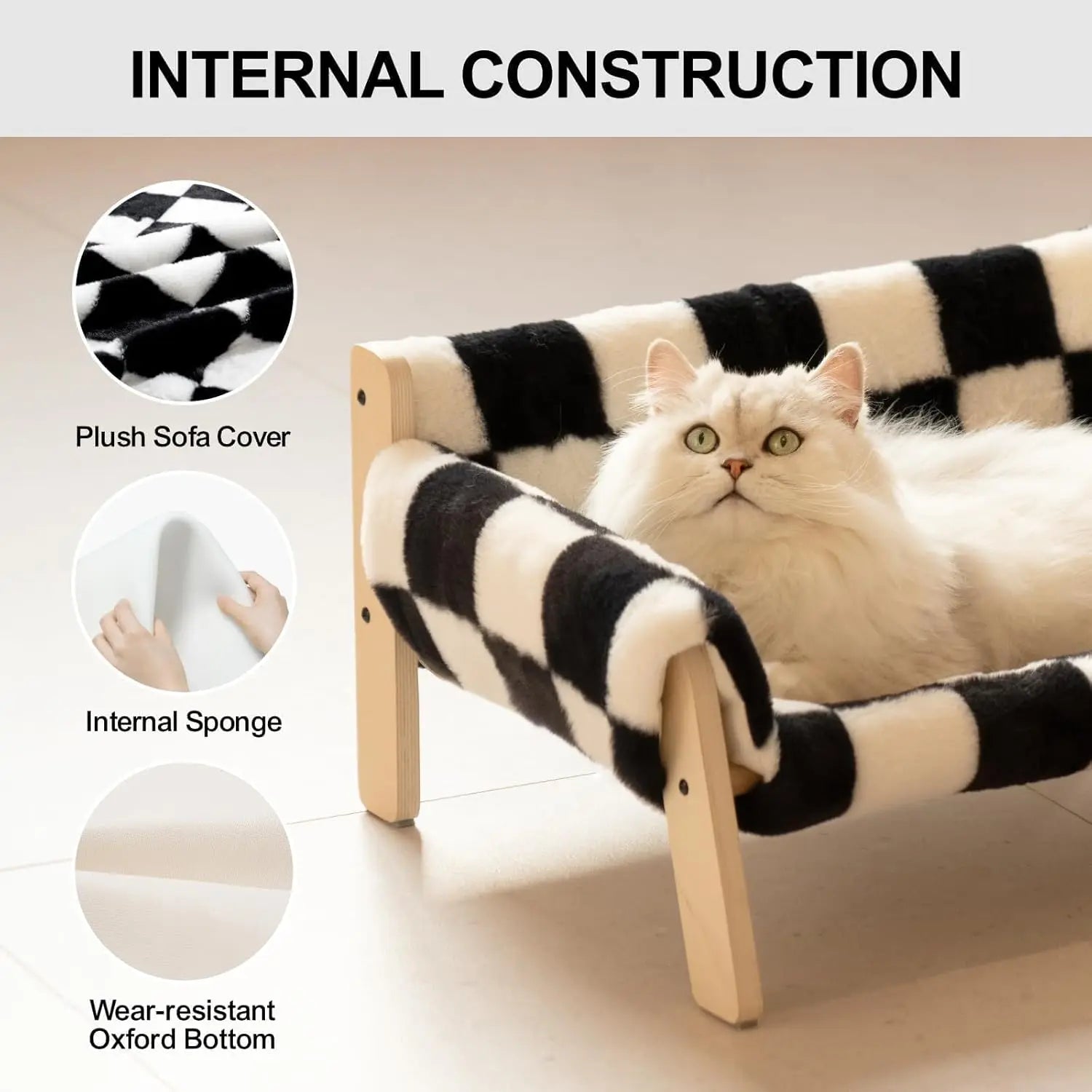 MEWOOFUNCN Mewoofun Cat Couch Bed With Removable Mattress Cover