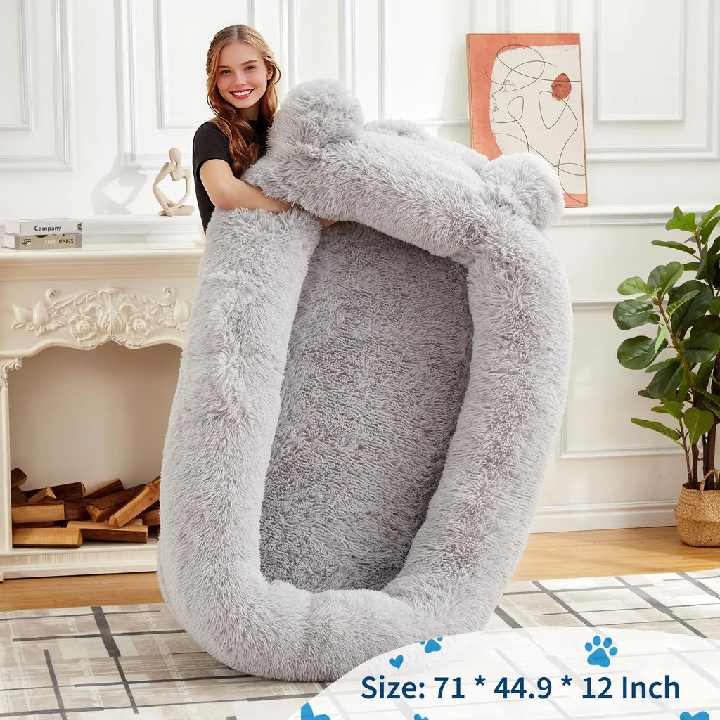 HiMISSCN Dog Bed for Adults and Pets With Removable Cover
