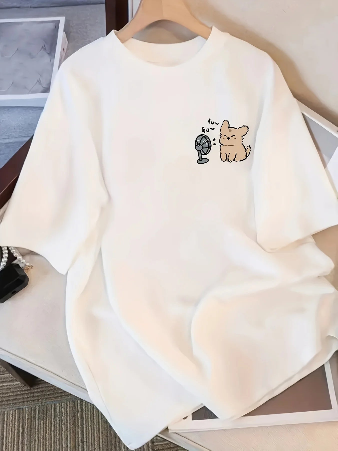 Pet Harmony Supplies Cat Graphic Tee Women Cute Casual