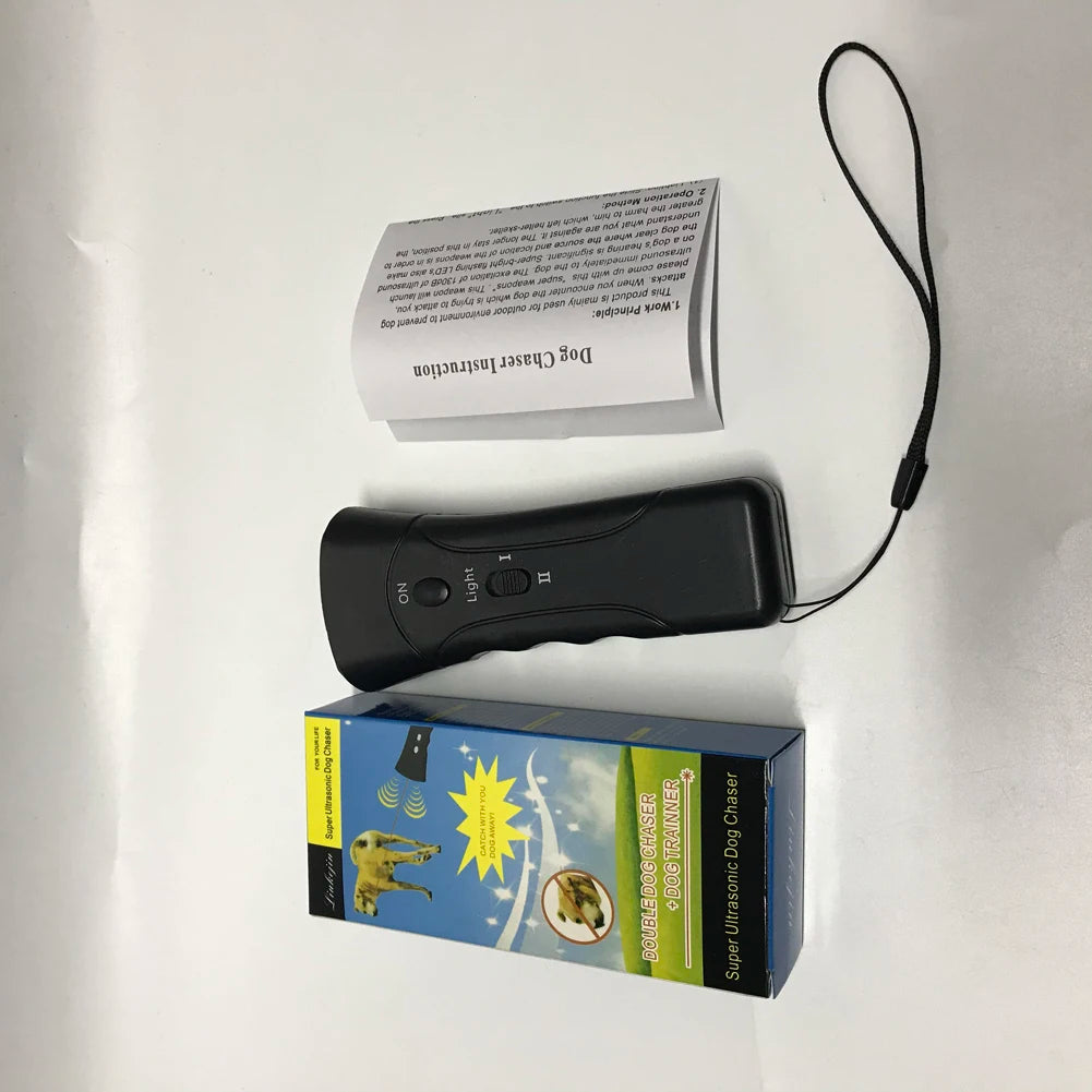 Ultrasonic Bark Arrester Lightweight with LED Flashlight Bark Deterrents Device Dog Training Device for Pet Training Accessories