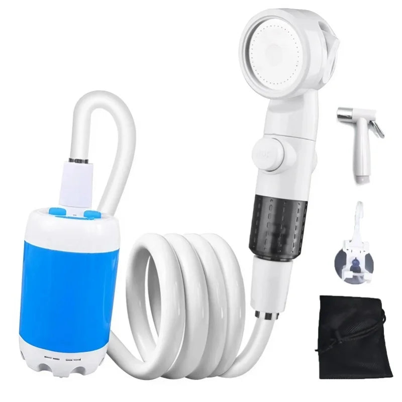 Portable Rechargeable Handheld Pet Shower Sprayer for Dogs Cats with Gentle Stream Adjustable Pressure Shower Pump Outdoor Watering Spray Head USB Charging for Bathing Grooming Car Washing Flower Watering