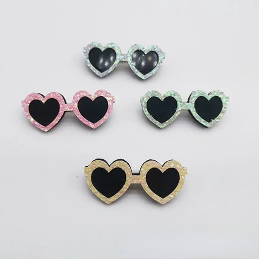 Ins New Pet Jewelry Dog Glasses Yorkshire Pet Love Diamond Glasses Hair Clip Dog Grooming Dog Sunglasses Cat Accessories