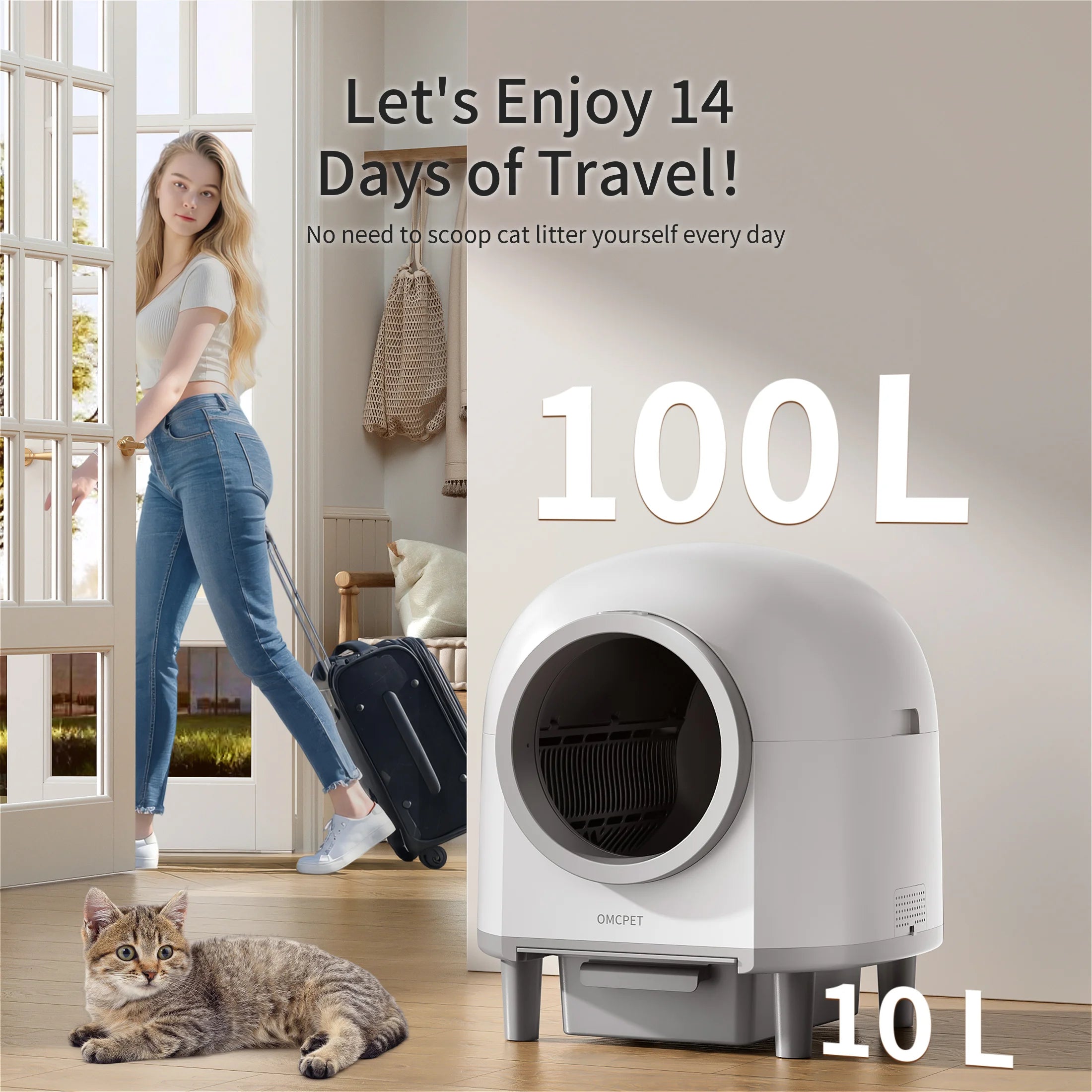 Redsasa Omc M1 Self Cleaning Automatic Cat Litter Box With App Control And Smart Tray