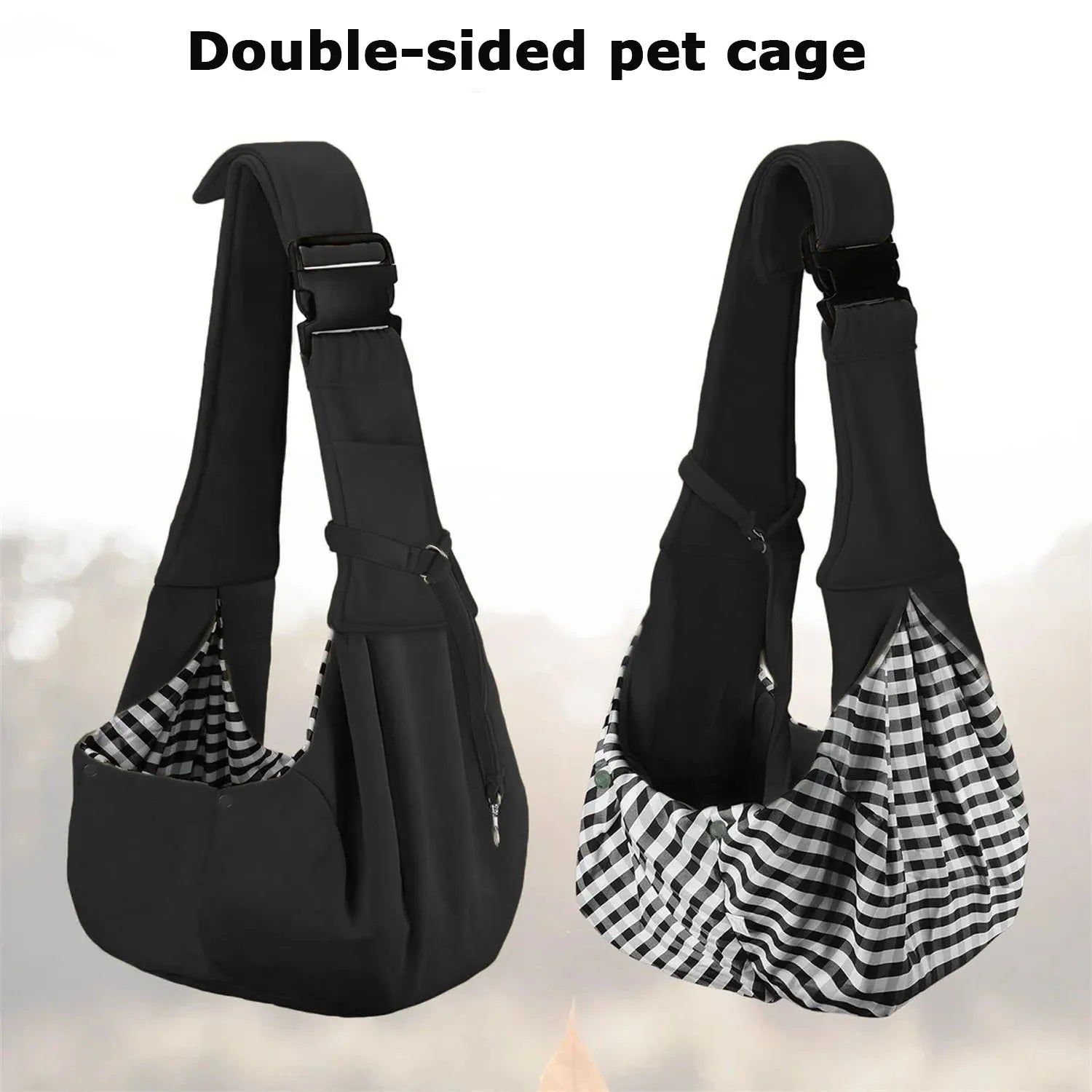 Pet Sling Carrier Hands Free Reversible Bag For Small Pets