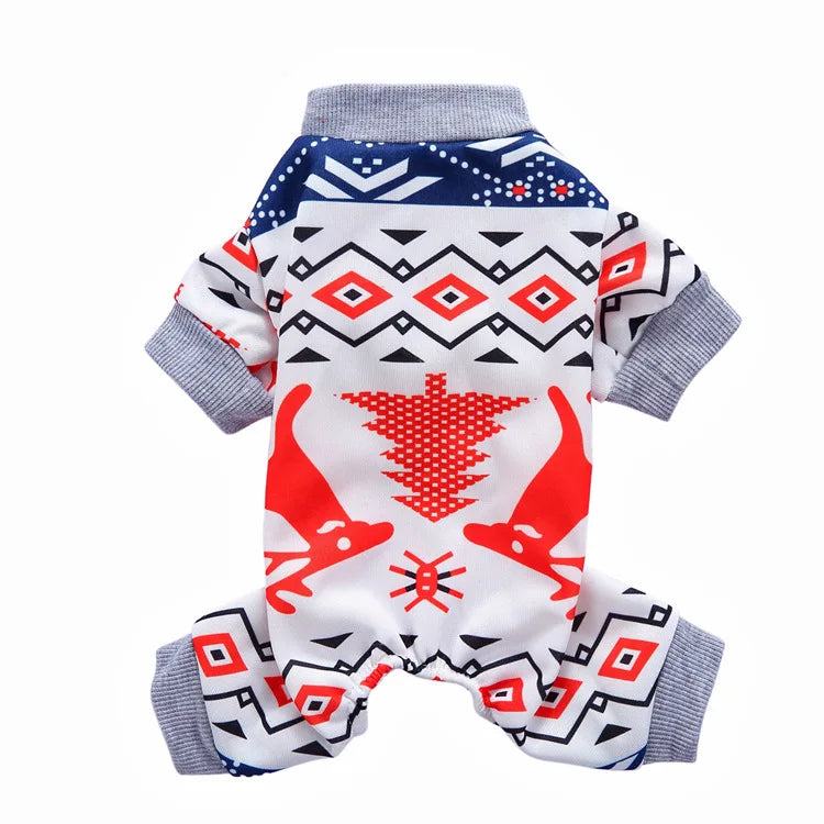 Christmas Pet Costume Reindeer Santa Snowman Dog Clothes 4 Legs Cute Puppy Outfit Festive Xmas Apparel for Small Medium Dogs