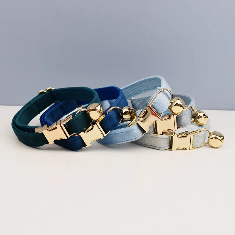 NONED Bowknot Cat Collar With Bell Engraving ID Tag