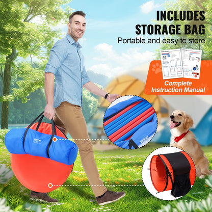 Dog Agility Training Equipment 5 Piece Set With Adjustable Hurdles