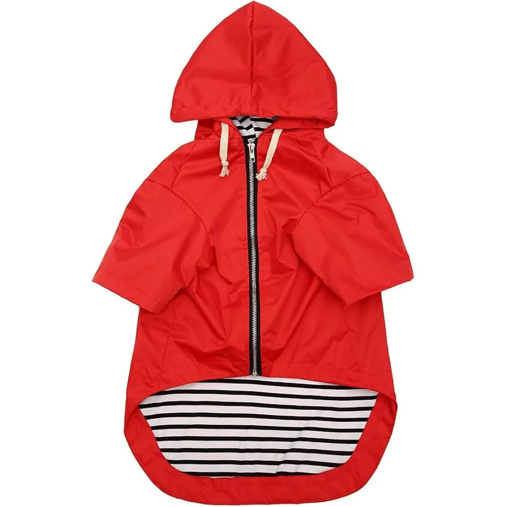 Waterproof Dog Raincoat Jacket With Harness Hole Pocket