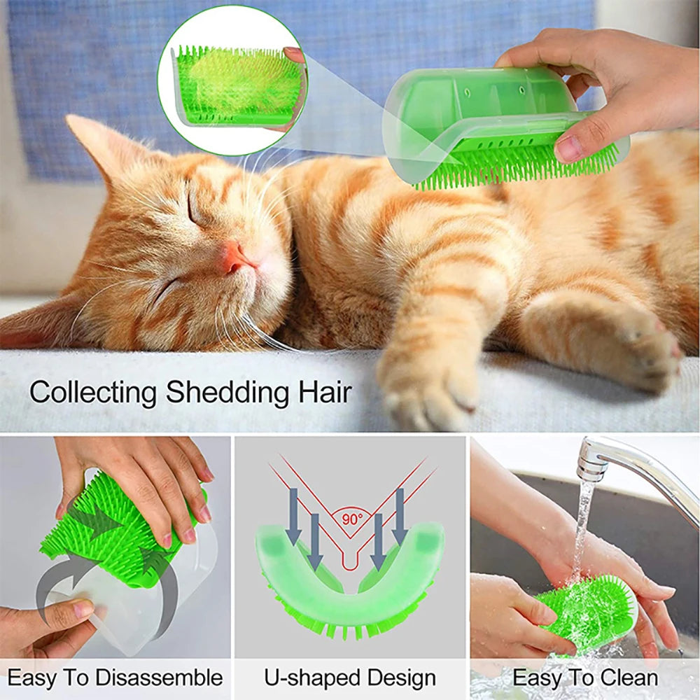 High Concerned Cat Corner Massager Brush For Hair Removal