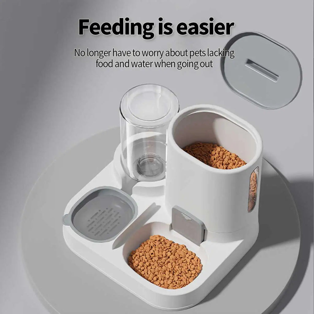 Dual-Purpose Pet Feeder and Water Dispenser for Small Dogs