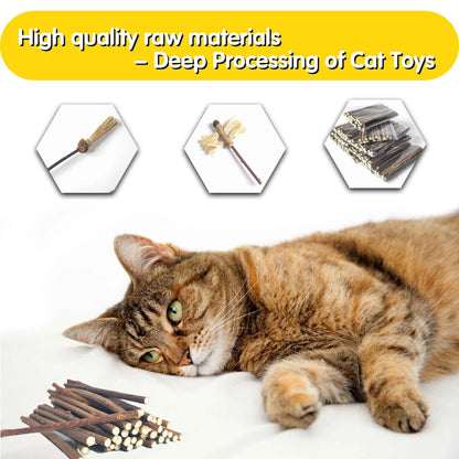 Oitabi Silvervine Cat Chew Toy - Natural Sticks for Healthy Teeth and Gum Care