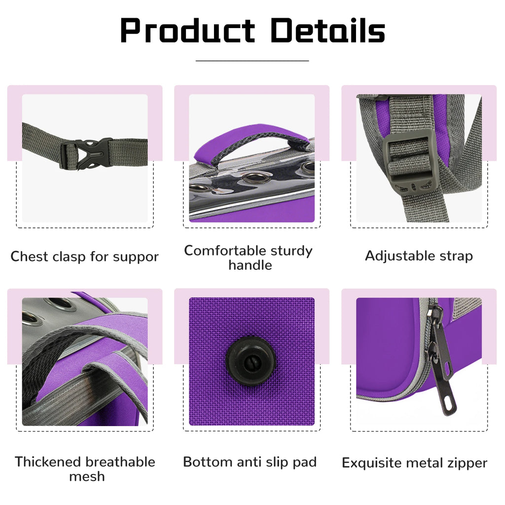 Breathable Cat Backpack With Front Opening Mesh Window