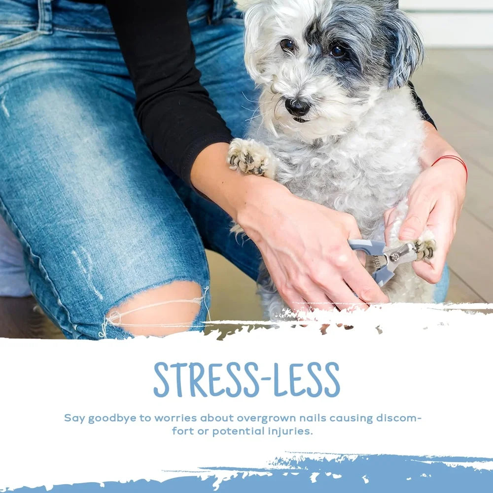 XMSJ Stainless Steel Dog Nail Clipper Ergonomic Handle