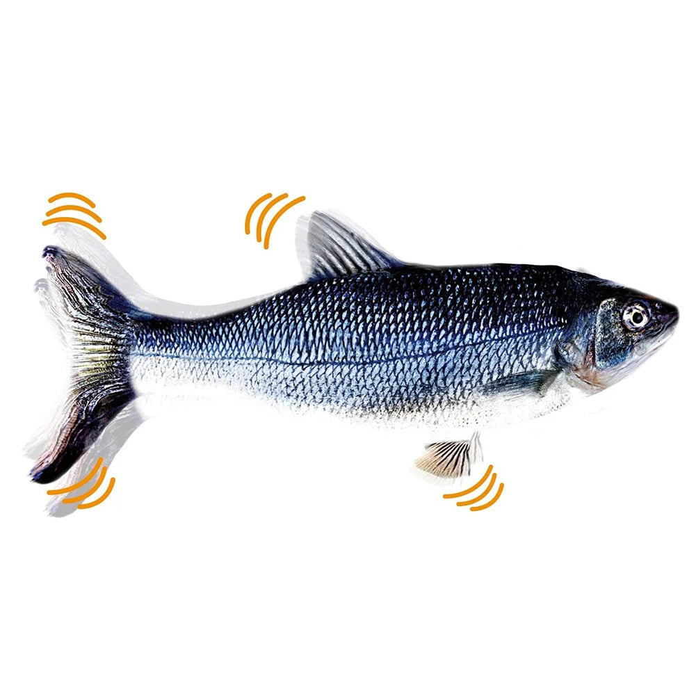 VKTECH Interactive Electric Floppy Fish USB Cat Toy For Cats